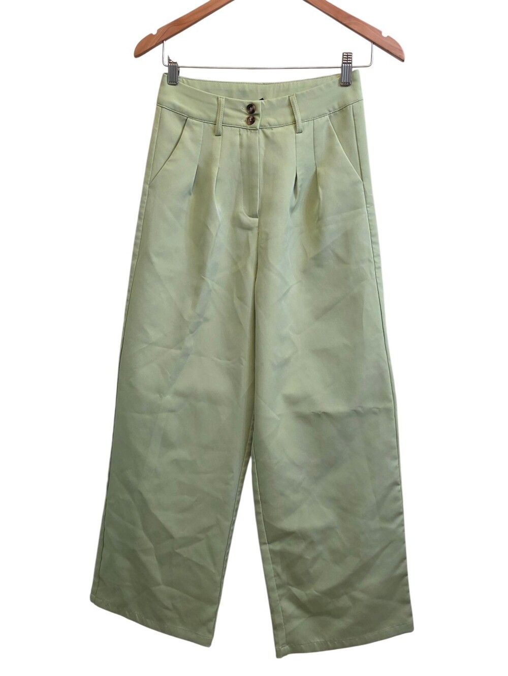 Cider Mint Green Wide Leg Pleated Pants Size XS